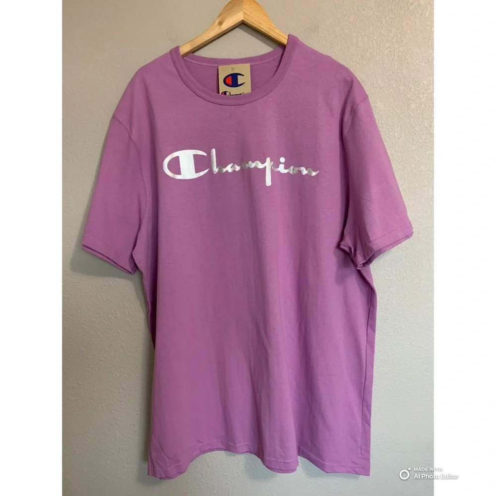 Champion Mens Rainbow Foil Heritage Short Sleeve Tee Size 2X-Large NWT T-Shirt - Picture 3 of 17